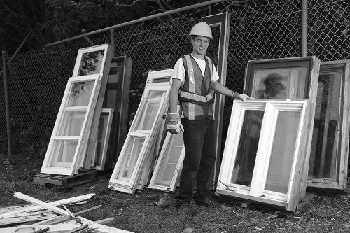 Construction site with builders waste removal services in Archway