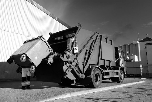 Commercial skip container at a business site in Archway