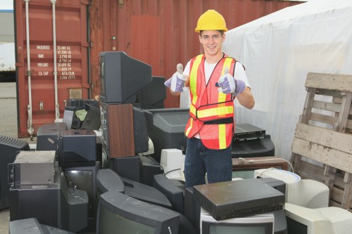 Skip placed on residential property for waste disposal
