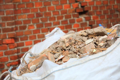 Professional waste management team at work