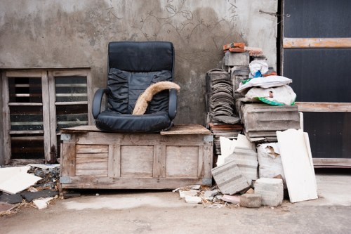 Domestic skip in Archway residential area
